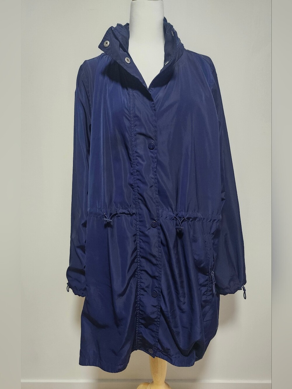 Michel Studio Women's Navy Hooded Anorak Jacket